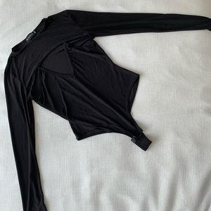 Black long sleeve bodysuit